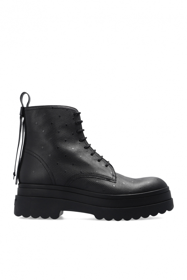 Combat boots Red Valentino Valentino VLTN Rockstud White Black SchaferandweinerShops Niger